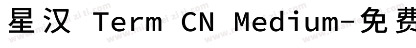 星汉 Term CN Medium字体转换